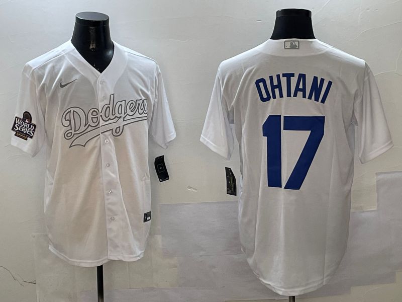 Men Los Angeles Dodgers 17 Ohtani White Fashion Edition Game 2025 Nike MLB Jersey style 3
